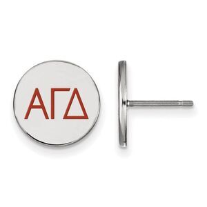 Sterling Silver Alpha Gamma Delta Enamel Post Earrings